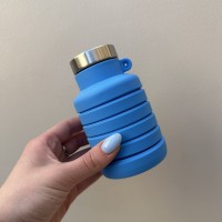 Пляшка для води складна 500 мл A-Plus 1928 C синя