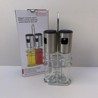 Набір ємностей для олії та оцту з дозатором на підставці 120 мл 2шт A-Plus 1726