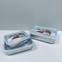 Набір лотків з нержавіючої сталі з кришкою 700 мл, 1200 мл, 1900 мл A-Plus 2210/2211/2212