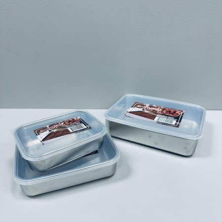 Набір лотків з нержавіючої сталі з кришкою 700 мл, 1200 мл, 1900 мл A-Plus 2210/2211/2212