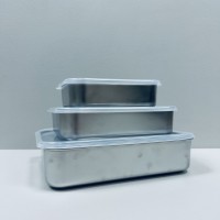 Набір лотків з нержавіючої сталі з кришкою 700 мл, 1200 мл, 1900 мл A-Plus 2210/2211/2212