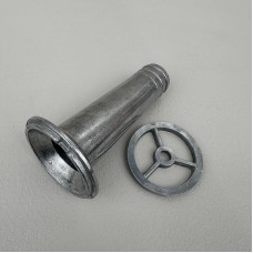 Насадка з сіткою на м'ясорубку для приготування сосисок та ковбасок алюмінієва довжиною 9,8 см