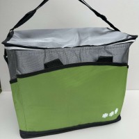 Термосумка 36 л 41х28х31 см Stenson MH-5366-3XL сріблясто-салатова