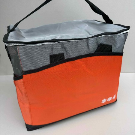 Термосумка 36 л 41х28х31 см Stenson MH-5366-3XL сріблясто-помаранчева