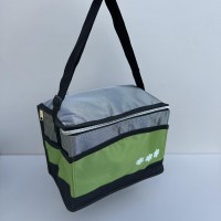 Термосумка 15 л 30х18х25 см Stenson MH-5366-2М  сріблясто-салатова