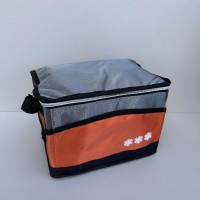 Термосумка 15 л 30х18х25 см Stenson MH-5366-2М  сріблясто-помаранчева