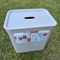 Корзина для білизни 35 л 39х29,5х40 см з органайзером 10 л 28,5х19х26 см Алеана 171038 какао