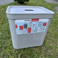 Корзина для білизни 35 л 39х29,5х40 см з органайзером 10 л 28,5х19х26 см Алеана 171038 какао