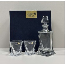Набір для віскі (склянки 2 шт 340 мл, карафа 770 мл) 3 предмети Bohemia Quadro b99999-99A44