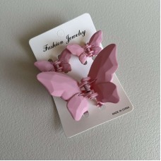 Набір крабиків для волосся "Метелик" 3 шт 39154 рожевий