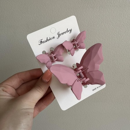 Набір крабиків для волосся "Метелик" 3 шт 39154 рожевий