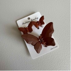 Набір крабиків для волосся "Метелик" 3 шт 39154 теракотовий