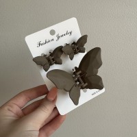 Набір крабиків для волосся "Метелик" 3 шт 39154 темно-коричневий