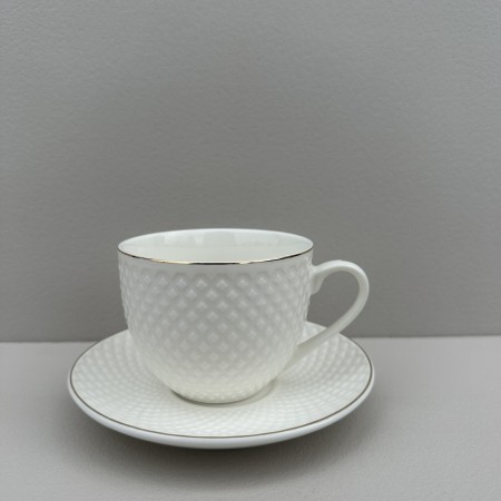 Чашка порцелянова з блюдцем 250 мл "Белла" в подаруновій коробці S&T 23191-00