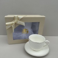 Чашка порцелянова з блюдцем 250 мл "Белла" в подаруновій коробці S&T 23191-00