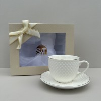 Чашка порцелянова з блюдцем 250 мл "Белла" в подаруновій коробці S&T 23191-00