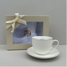 Чашка порцелянова з блюдцем 250 мл "Белла" в подаруновій коробці S&T 23191-00