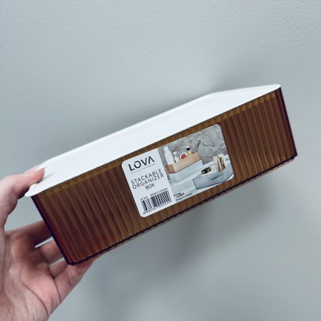 Органайзер пластиковий з кришкою 21х14х6,5 см Lova Plastik LV-222 бронзового кольору