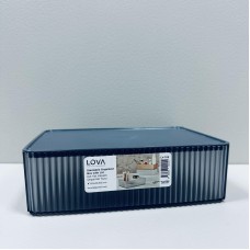 Органайзер пластиковий з кришкою 21х14х6,5 см Lova Plastik LV-222 сірого кольору