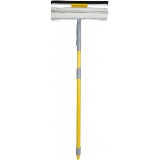 Швабра для миття вікон насадка з мікрофібри 30 см, металева телескопічна ручка 75-120 см Eco Fabric EF-3020