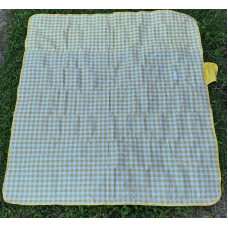 Килимок водонепроникний для пікніка 193х180 см Stenson 029YN жовтий з білим