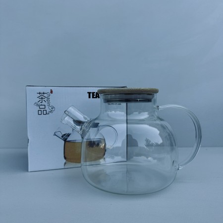 Чайник для заварювання скляний з бабмуковою кришкою 1000 мл "Fusion" Stenson R92188