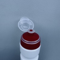 Пляшка для води пластикова для спорту 660 мл Herevin Stamina 161511-000 біла з червоним