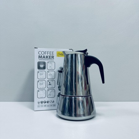 Кавоварка гейзерна з нержавіючої сталі 300 мл MR-1660-600