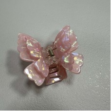 Крабик для волосся "Метелик" подвійний 39154 рожевий