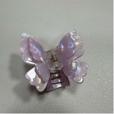 Крабик для волосся "Метелик" подвійний 39154 темно-рожевий