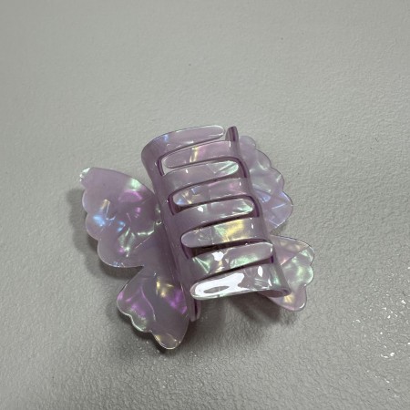 Крабик для волосся "Метелик" подвійний 39154 темно-рожевий