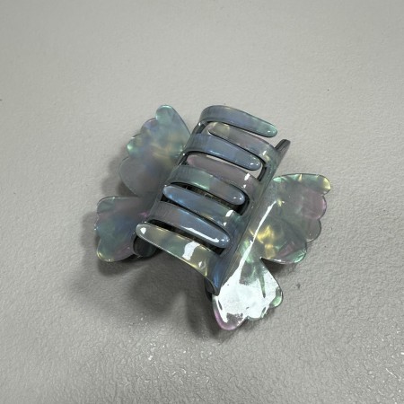 Крабик для волосся "Метелик" подвійний 39154 сірий