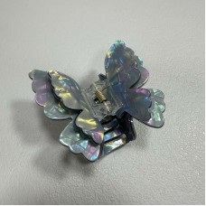 Крабик для волосся "Метелик" подвійний 39154 сірий