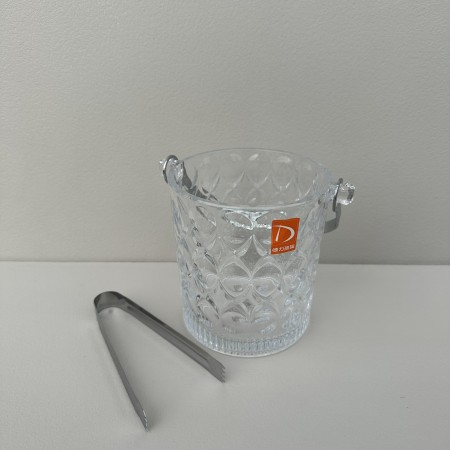 Відро для льоду із щипцями 980 мл скляне Діамант A-PLUS 3489