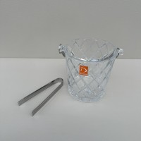 Відро для льоду із щипцями 980 мл скляне Ромби A-PLUS 3488