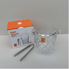 Відро для льоду із щипцями 980 мл скляне Ромби A-PLUS 3488