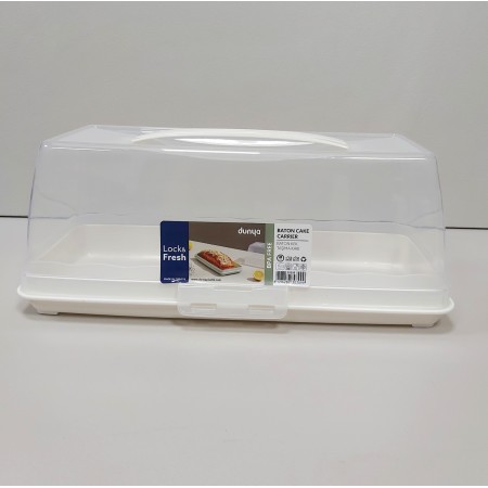 Тортівниця пластикова прямокутна 37х17,5х13,5 см Dunya Plastik 30309 біла