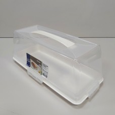 Тортівниця пластикова прямокутна 37х17,5х13,5 см Dunya Plastik 30309 біла