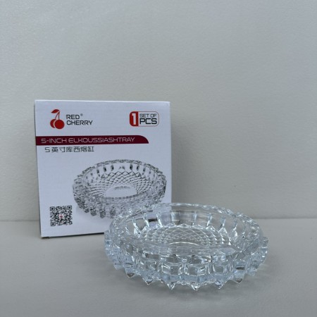 Попільничка скляна кругла діаметром 13,5 см Helios Сяйво YG8008