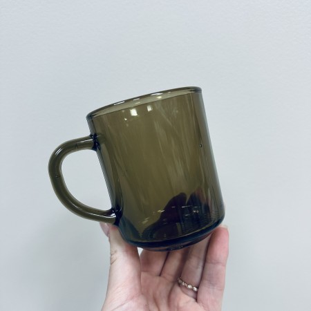 Чашка скляна 250 мл Chayna Interos 1517 димчасте скло