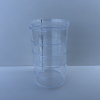 Органайзер для зберігання прикрас та косметики 5 відділень d-11,7 см, h-21 см Stenson R97179 прозорий