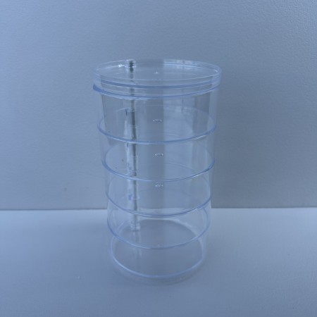 Органайзер для зберігання прикрас та косметики 5 відділень d-11,7 см, h-21 см Stenson R97179 прозорий