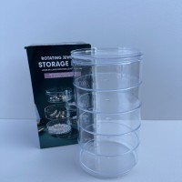 Органайзер для зберігання прикрас та косметики 5 відділень d-11,7 см, h-21 см Stenson R97179 прозорий