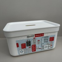Корзина пластикова з кришкою для побутових речей 15 л 39х29х20 см Simple Алеана 171036 біла