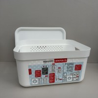 Корзина пластикова з кришкою для побутових речей 15 л 39х29х20 см Simple Алеана 171036 біла