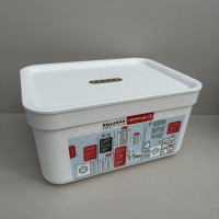 Корзина пластикова з кришкою для побутових речей 15 л 39х29х20 см Simple Алеана 171036 біла