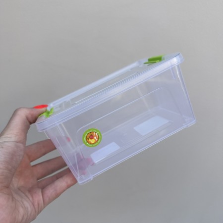 Контейнер універсальний 16х12х8 см 0,8 л "Smart Box" Алеана 123079 прозорий/оливковий