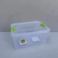 Контейнер універсальний 16х12х8 см 0,8 л "Smart Box" Алеана 123079 прозорий/оливковий