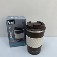 Термочашка 380 мл Krauff Komfort 26-309-009 коричнева з бежевим