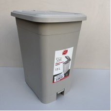 Відро для сміття пластикове Slim 15 л з педалею Elif Plastik i343 какао